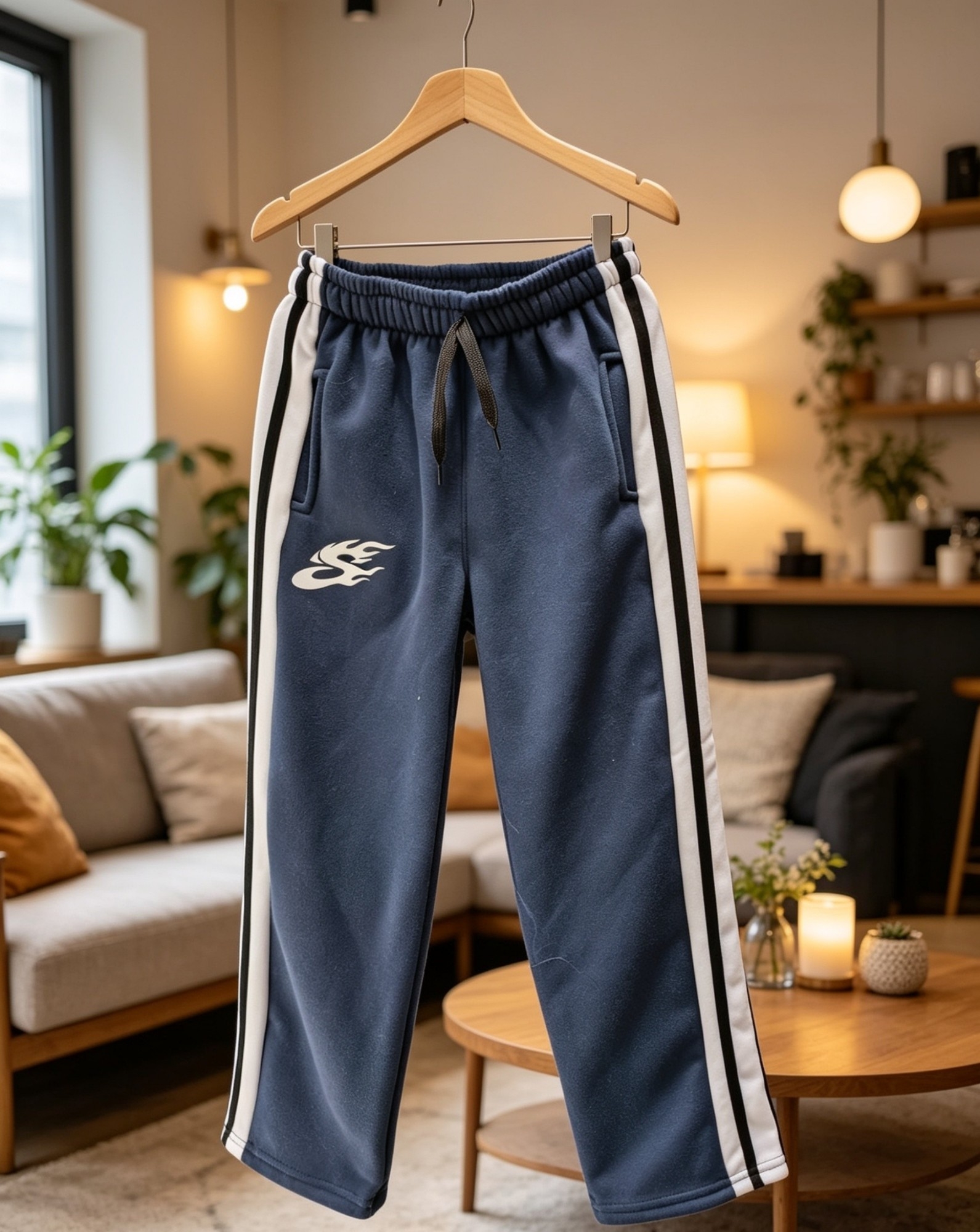 Pantalón Baggi Frisa Importada con Piel X Dentro - Imagen 1