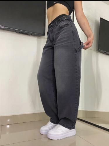 Jeans Baggy Gris Oscuro