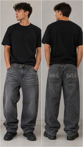 Pantalón Baggy Bordado