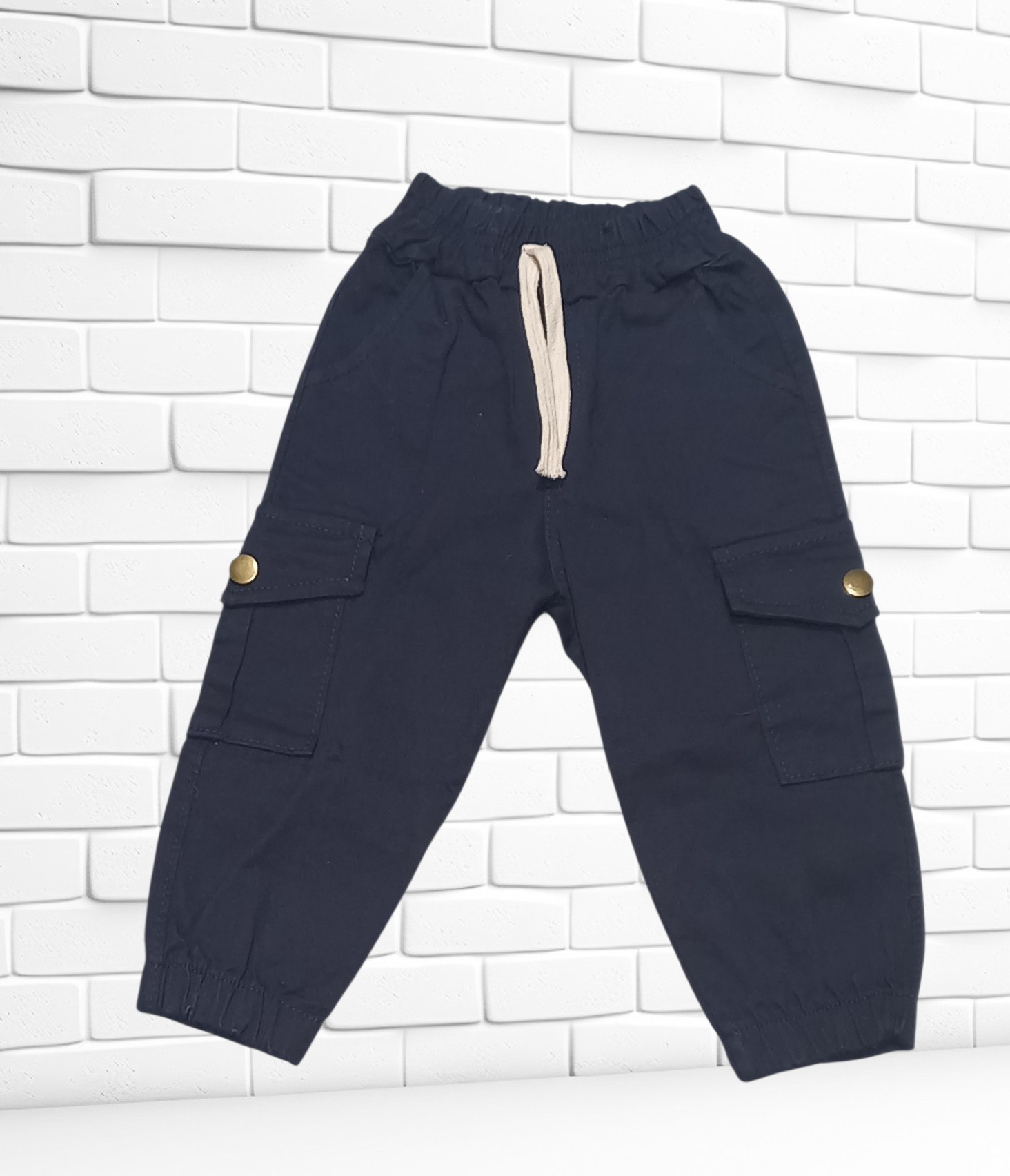 Pantalón Cargo de Gabardina Elastizado de Bebé - Imagen 3