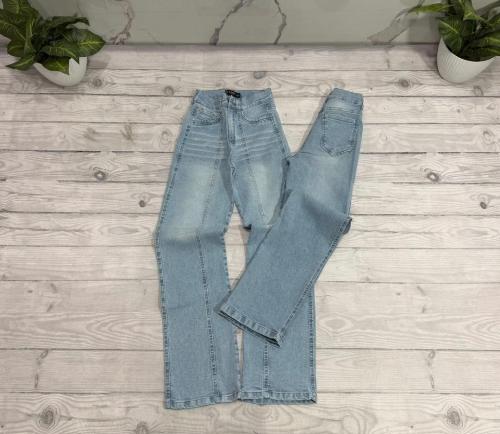 Wide Leg Celeste con Costura
