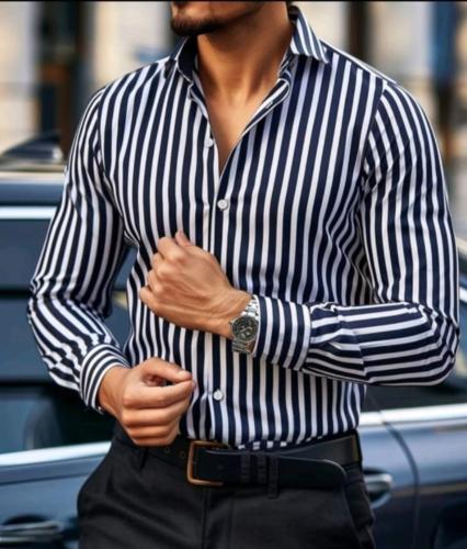 Camisa Elastisada Rayada por Pedido