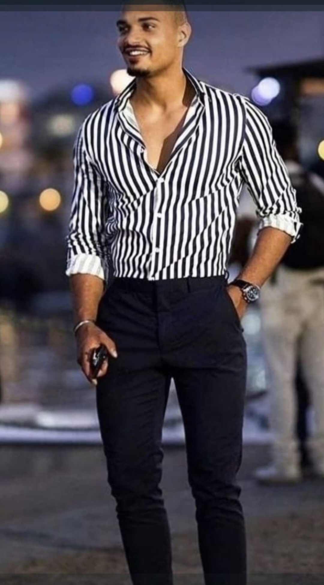 Camisa Elastisada Rayada por Pedido - Imagen 3
