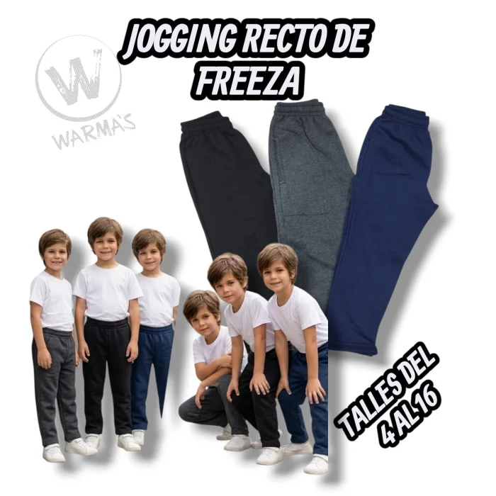 Jogging Recto Freezado
tela Algodón Freezado