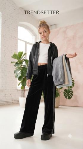 Pantalon Plush con Piel