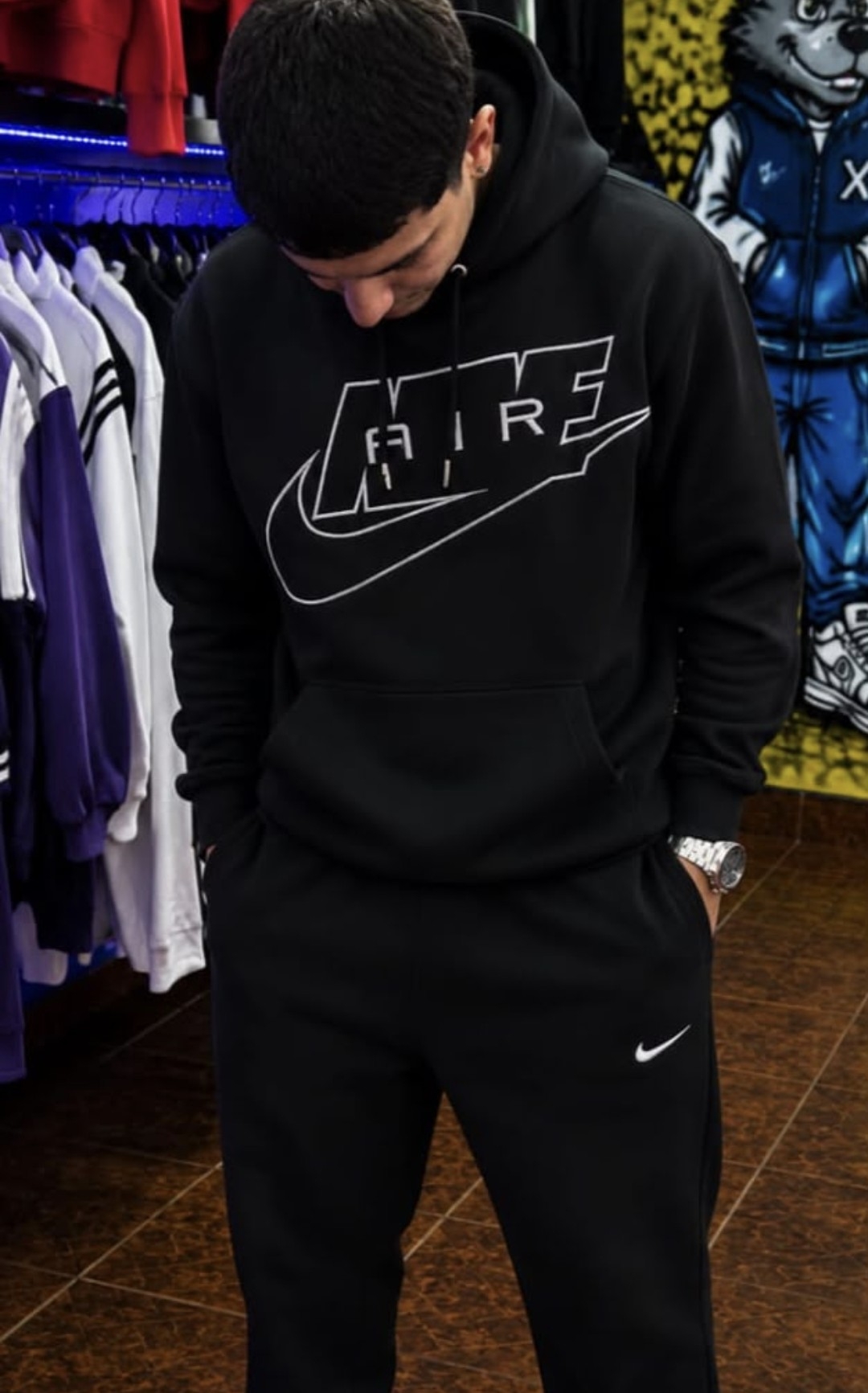 Buzo Nike Frizado Premiun Bordado - Imagen 2