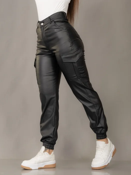 Pantalon Engomado Jogger Cargo