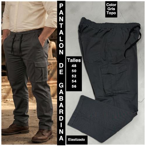 Pantalon Cargo de Gavardina  Elastizada