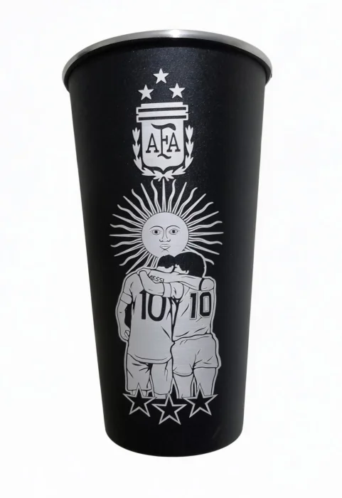 Vaso Fernetero Afa con Messi y Diego 1 L de Aluminio