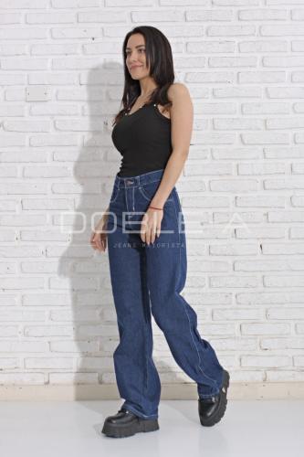 Wide Leg Azul Clásico! Rigido Tiro Alto