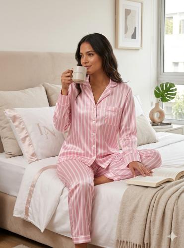 Pijama Saten Camisero