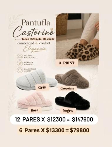 Pantuflas Castorino / Pelo de Conejo