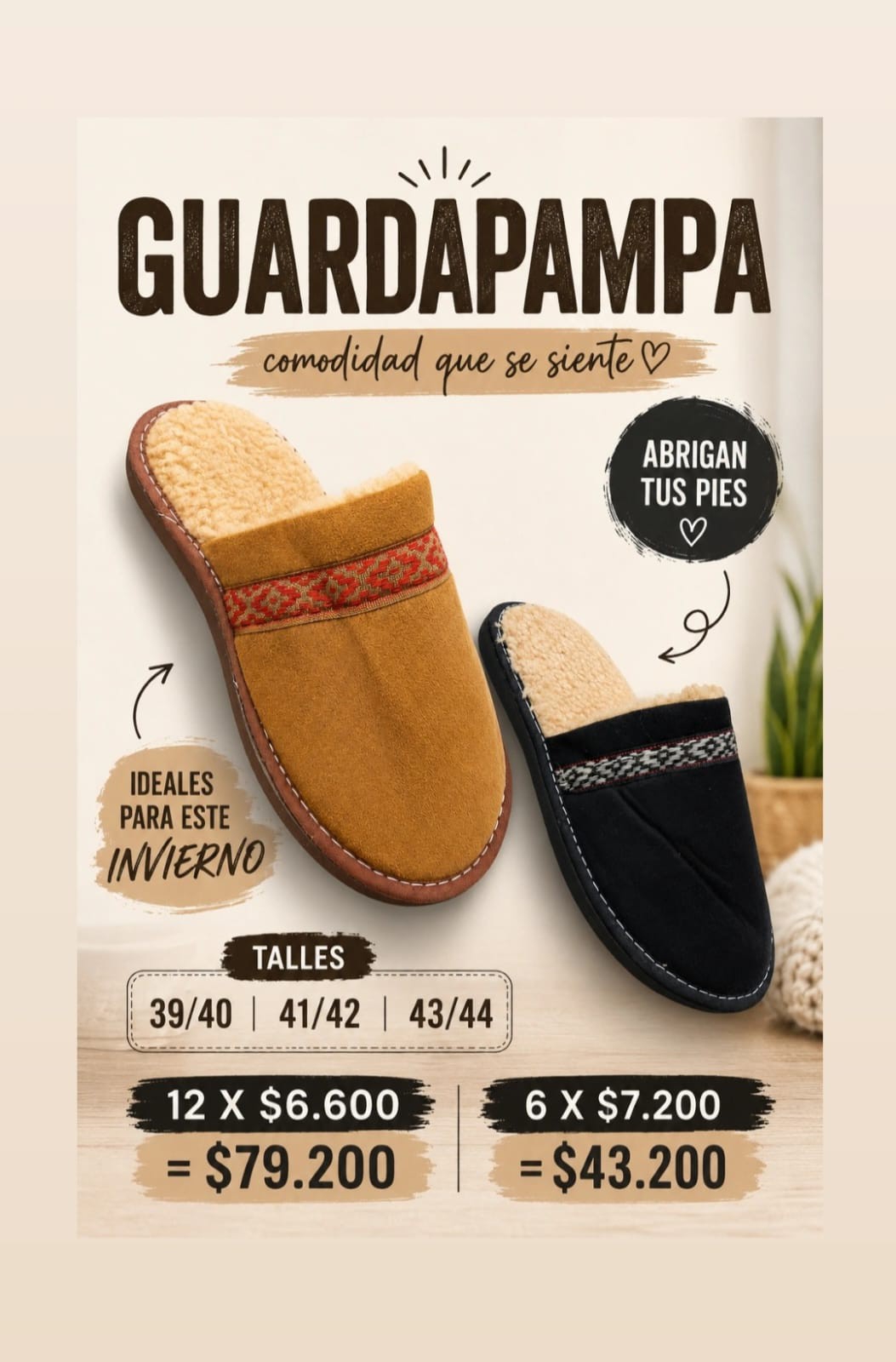 Pantuflas Guarda Pampa - Imagen 1