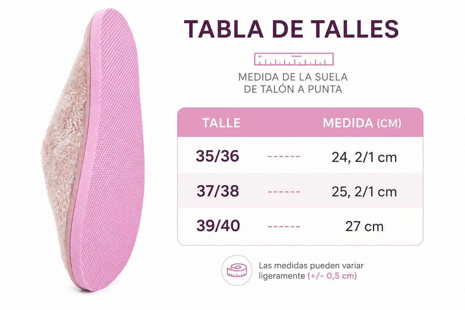 Pantuflas Peluche / Acolchadas - Imagen 3