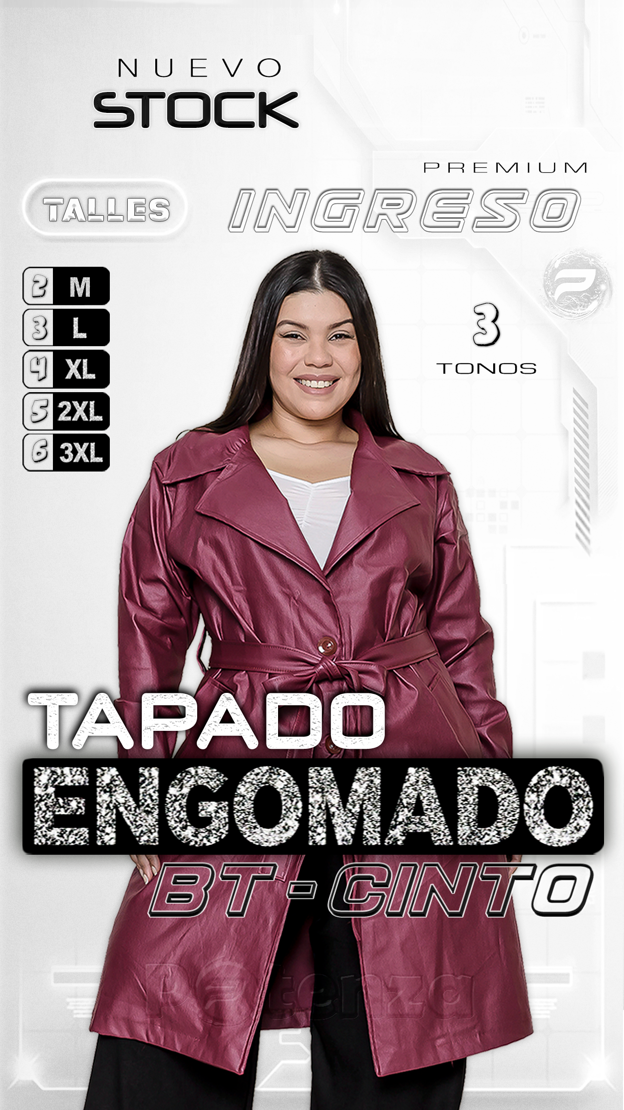 " Tapado Engomado Bengalina con Botón / Bordo - Talle Especial - Calidad Premium " - 00-TAPADO-BORDO-02-PRO.png