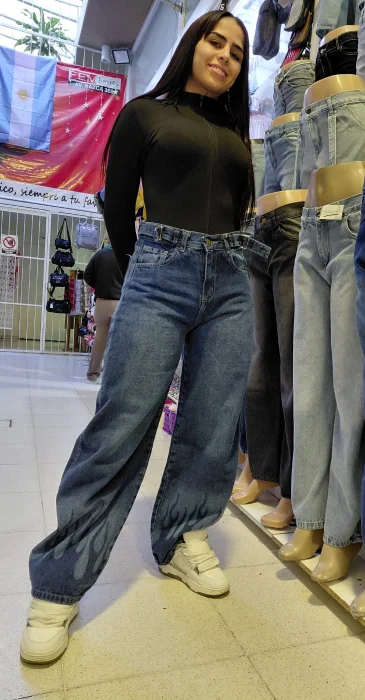 Baggy Jeans Azul Fuego  Reguladores
