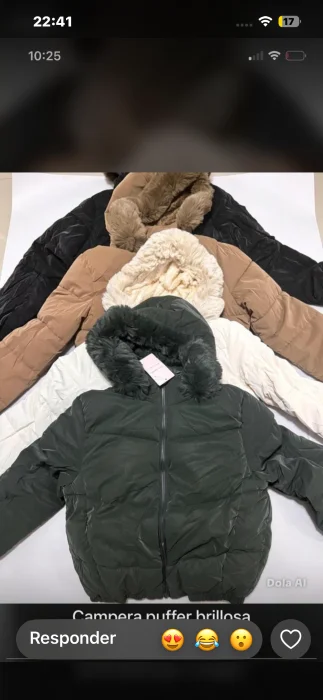 Campera Puffer Brillosa