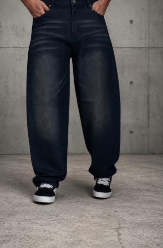 Baggy Azul Oxido Matizado Loc.con Bigotes