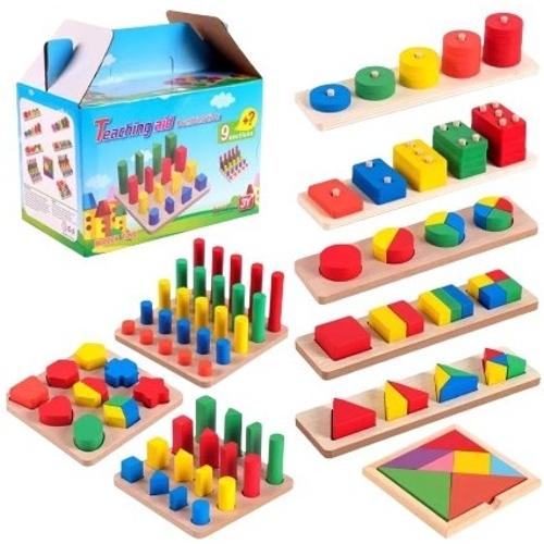 0002222-set Montessori Material 9 Juguetes Educativos