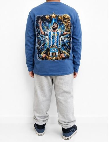 Remera de Algodón  Peinado de Messi