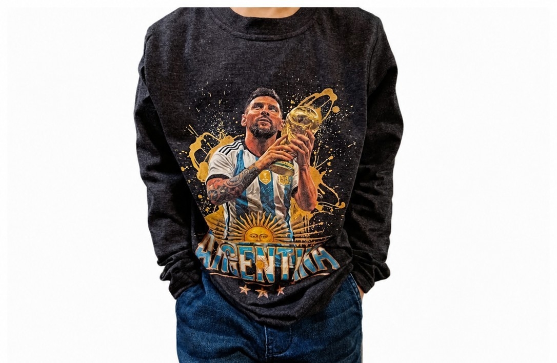 Remera de Algodón  Peinado de Messi - Imagen 2