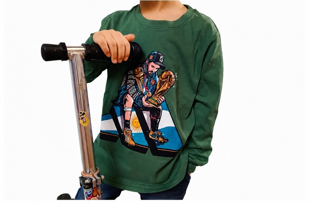 Remera de Algodón  Peinado de Messi - Imagen 3
