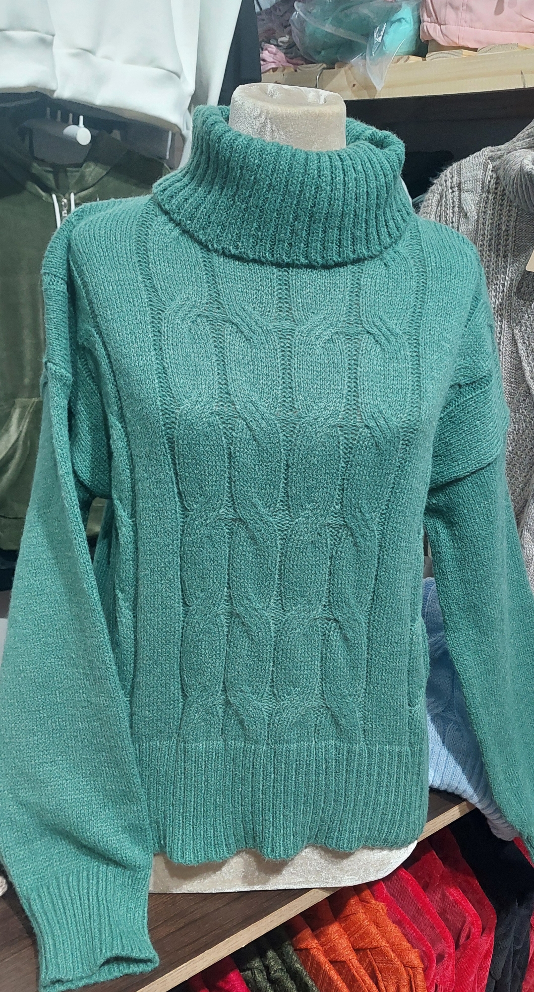 Polera Lana Trenzas - Imagen 2