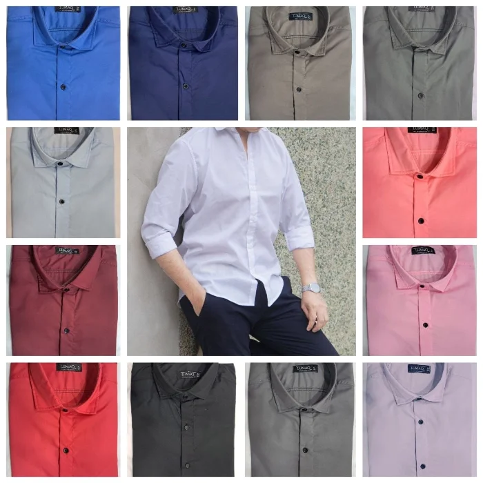Camisas Lisas  Batista Manga Larga.