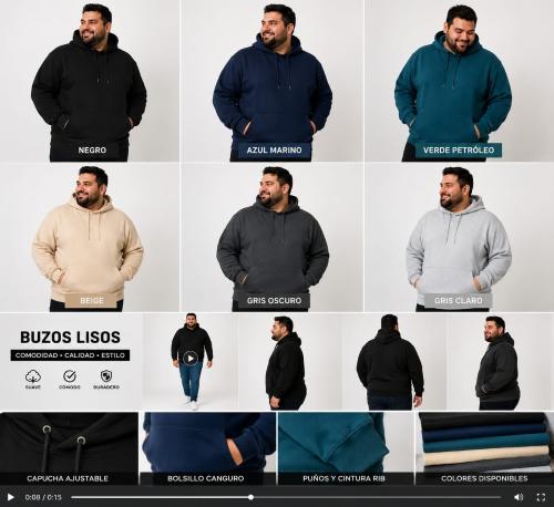Buzos Canguro Especiales Doble Frísa