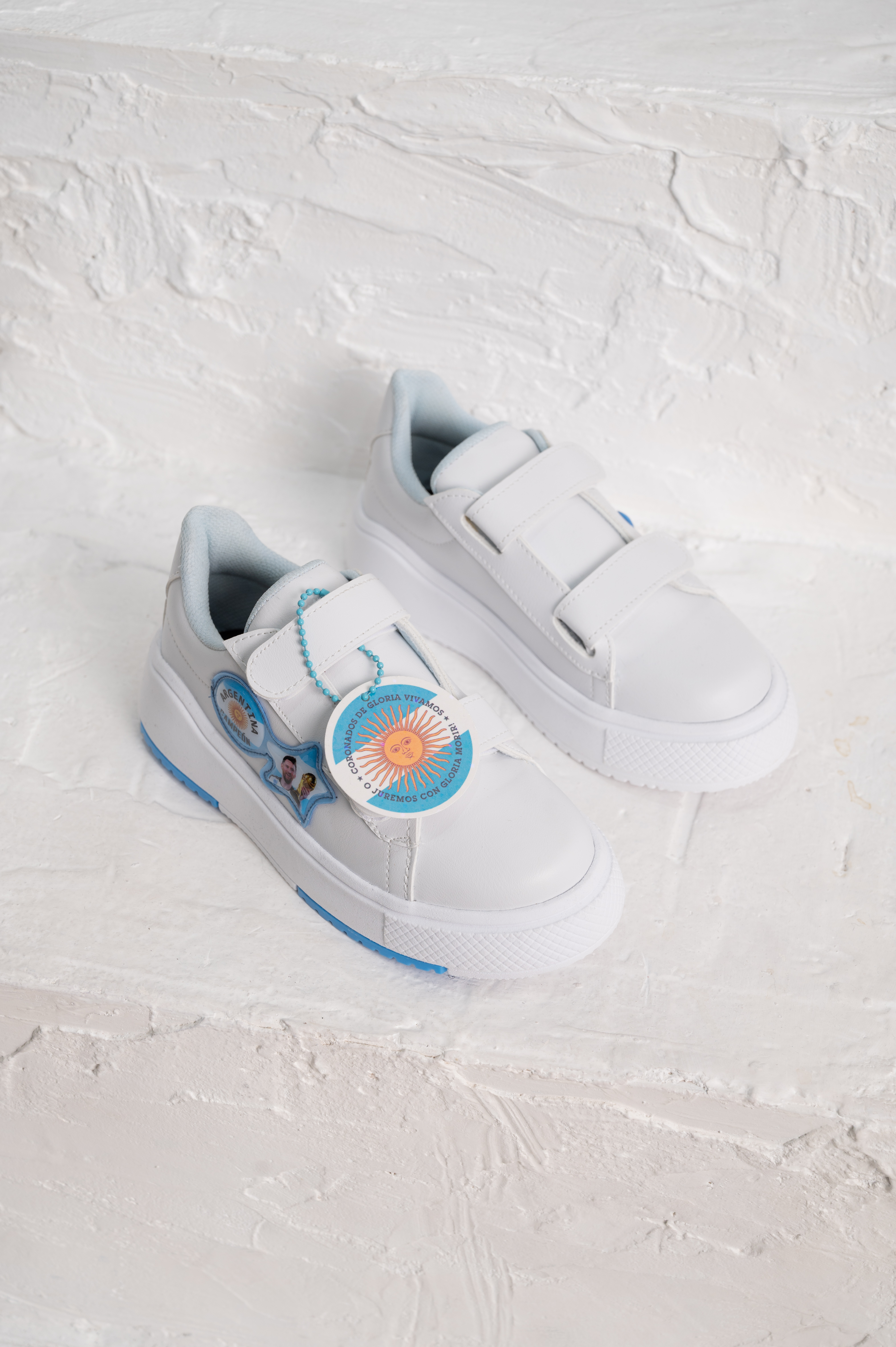 Zapatilla Selección Ecocuero Nene Argentina Blanca Celeste Abrojos Nena Velcro - _VAN2451.jpg