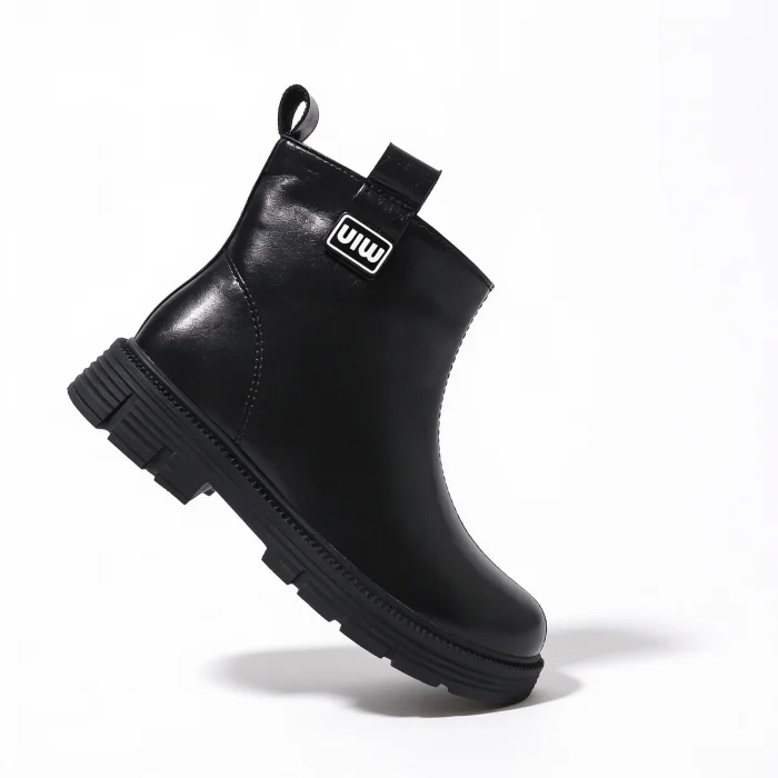 Borcego Cierre Importado Ecocuero Nena Liquidacion Negro Beige Gris Fiesta Niña