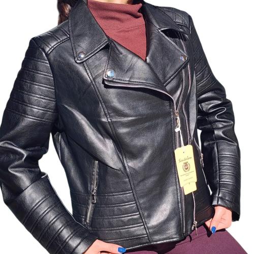 Campera Eco Cuero Mujer Importado Talles Grandes