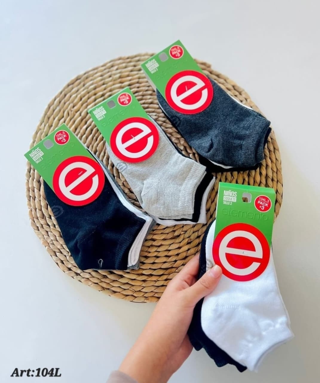 (art:104l.3)elemento Tripack,soquetes Niñ@s Lisas - Imagen 2