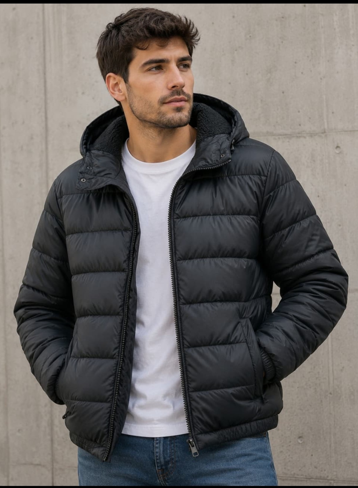 Campera Unisex Capucha Desmontable con Piel Adentro - Imagen 1