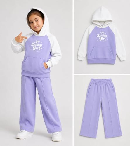 Conjuntos Nenas Jogging Wide y  Buzos Combinados C/capuchas ( Frisa Peinado) - Miniatura 3