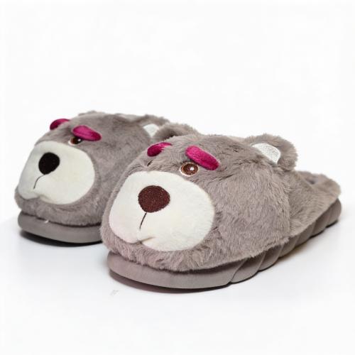 Pantuflas Importada Mujer Lotso Dama Peluche Invierno Rosa Gris Negro Abrigadas