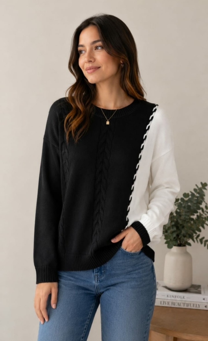 Sueter de Bremer Doble Hilado Abarca Talle L/xl - Imagen 2