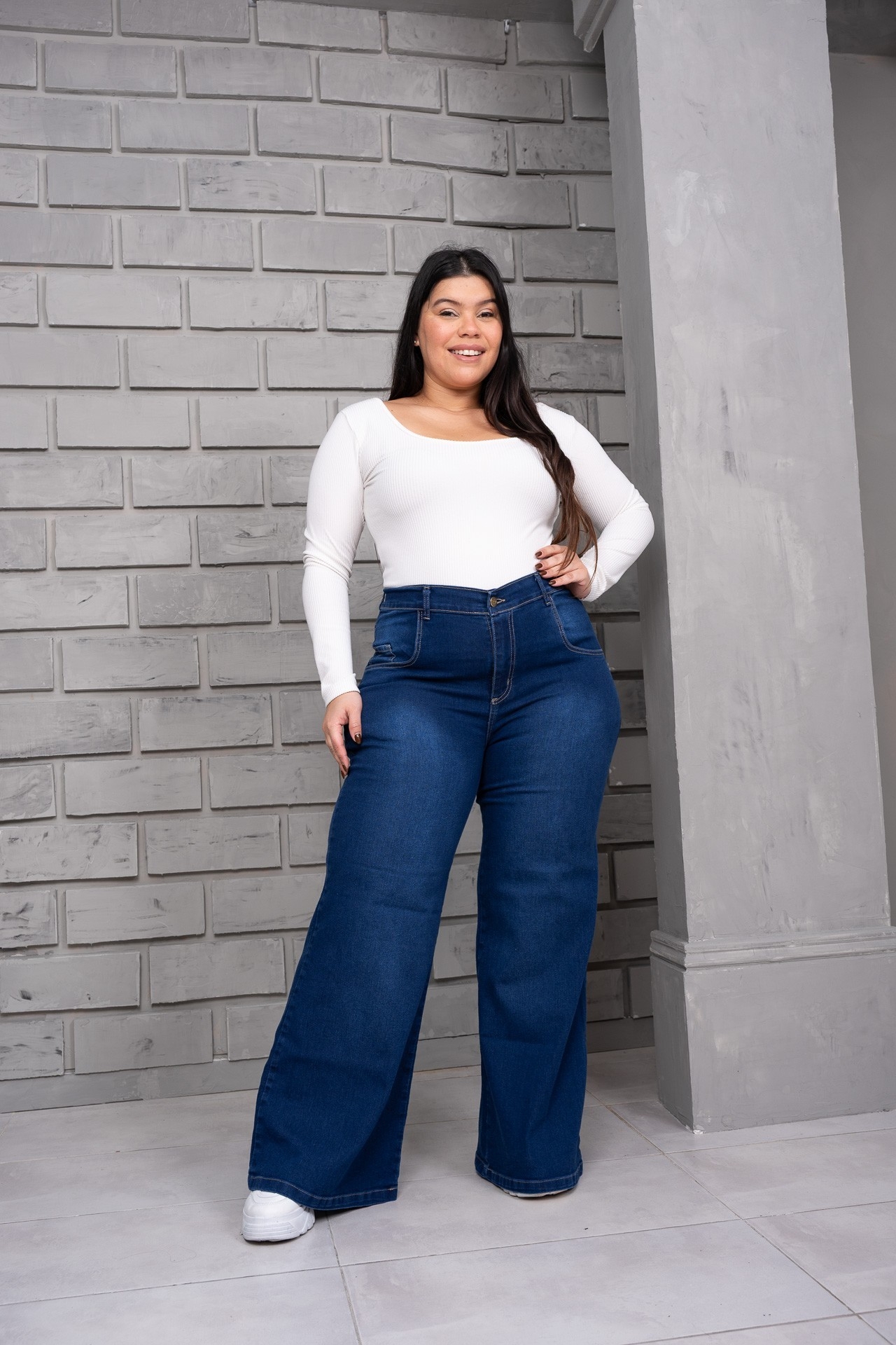 'art 593' 48 al 60 Wide Leg Elastizado Azul Localizado "t. Especiales" - Imagen 3