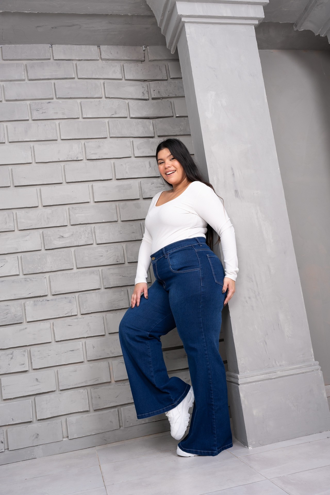 'art 593' 48 al 60 Wide Leg Elastizado Azul Localizado "t. Especiales" - Imagen 6