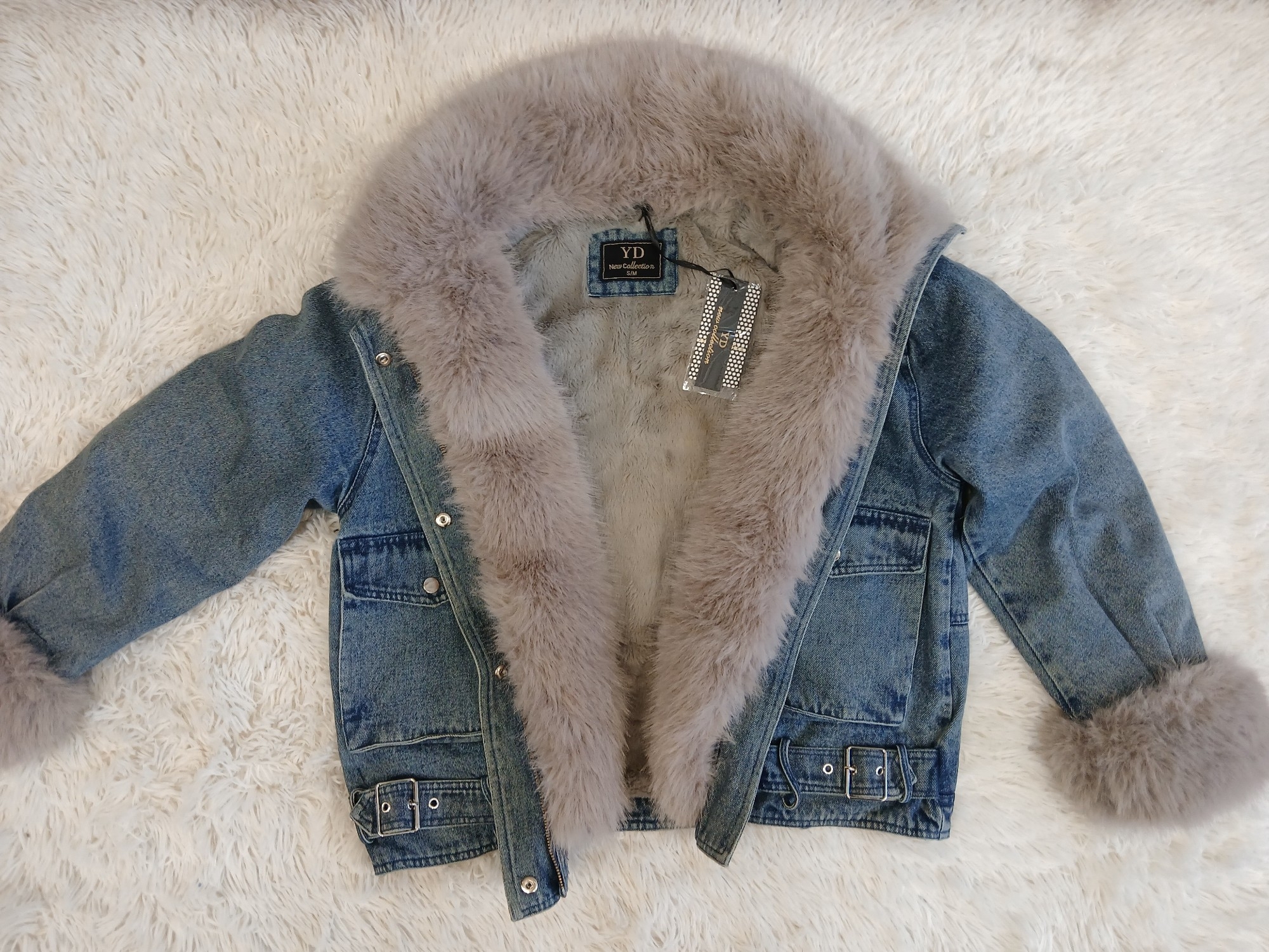 Campera Jean Tipo Over Yd con Piel Desmontable - Imagen 1