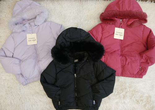 Puffer con Piel y Capucha Desmontable New Style