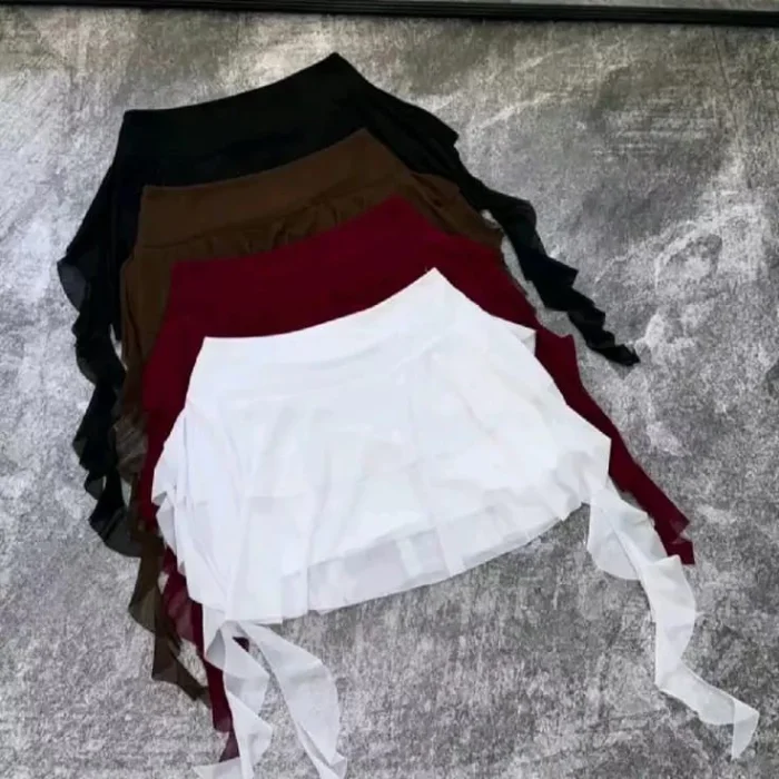 Shorts Pollera de Tull  con Tiras