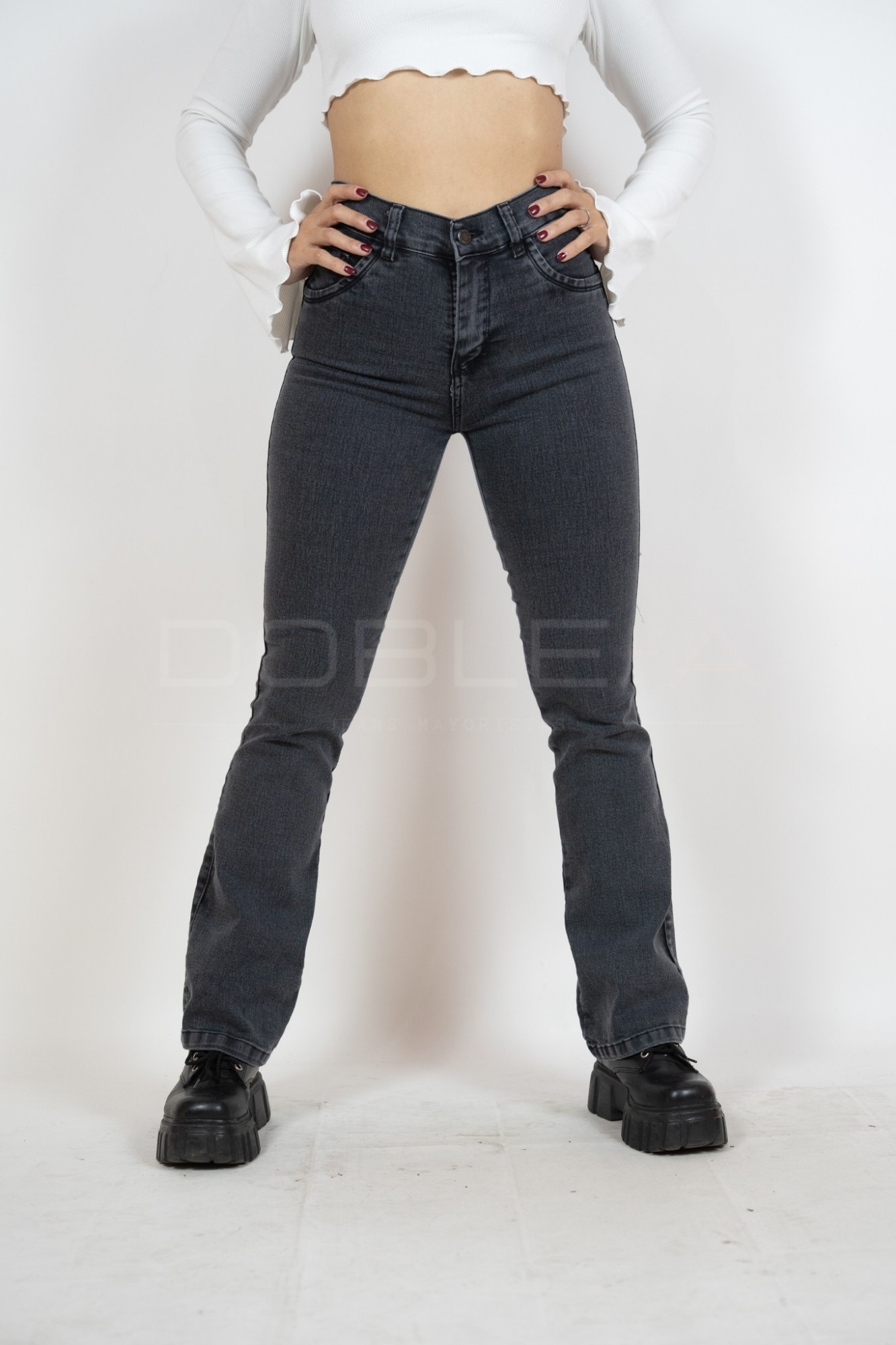 Oxford Gris Topo Elastizado - Imagen 5