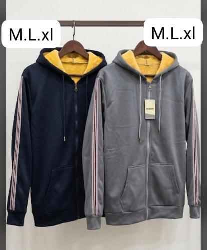 Campera Jersey con Piel Importado - Miniatura 3