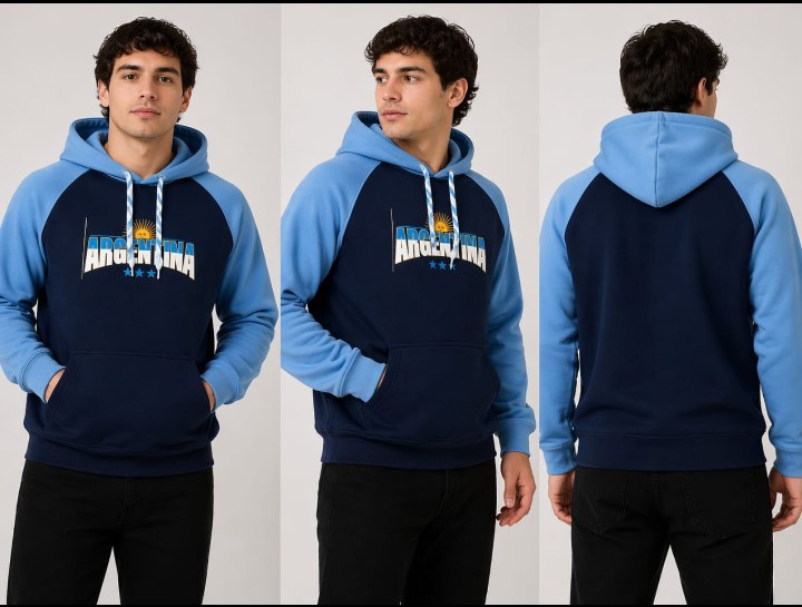 Buzo de Argentina Frisado de Algodón Peinado - Imagen 1