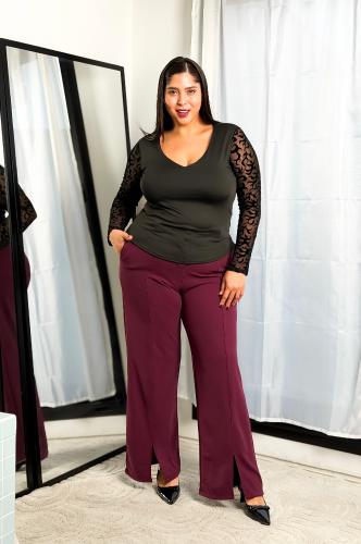Blusa Bianca Dible Tela en la Parte del Pecho