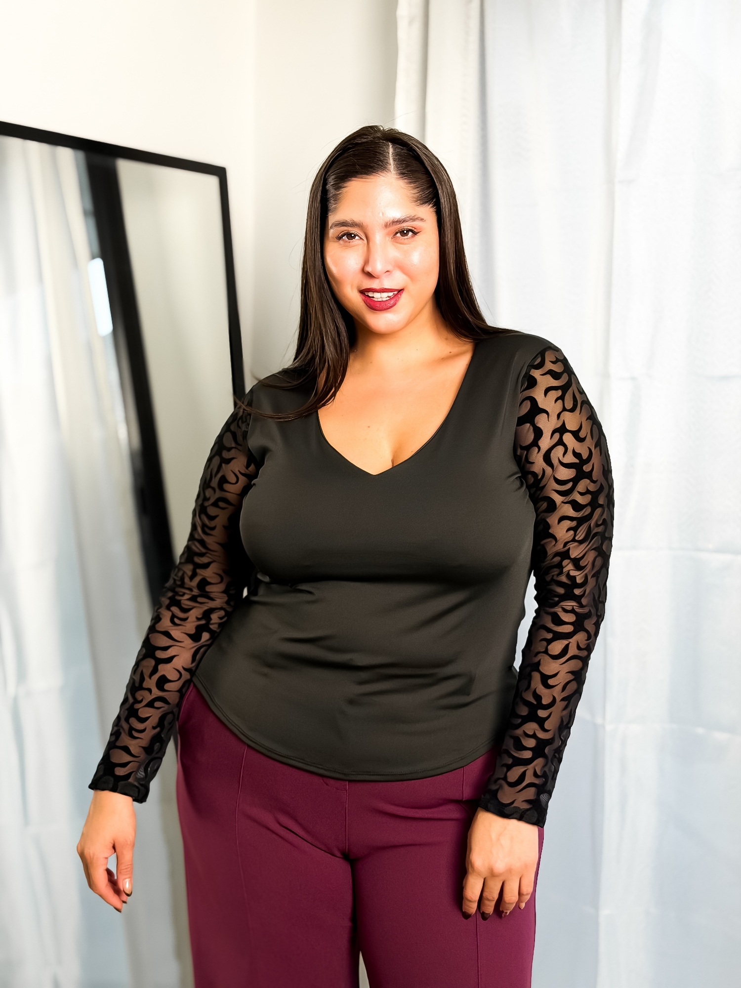 Blusa Bianca Doble Tela en la Parte del Pecho - Imagen 3