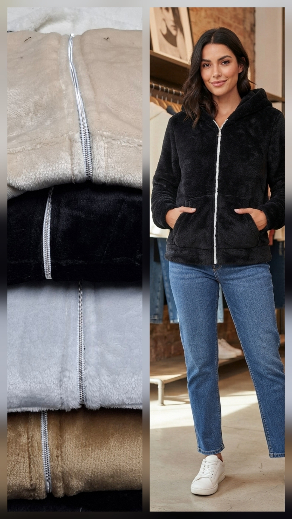 Campera Vifas con Piel - Imagen 2