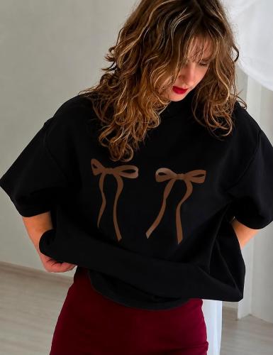 Remera Moño Choco