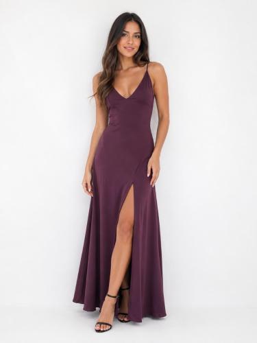 Vestido Turag Microfibra con Tajo